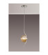Astoria 1 Light Pendant 16cm Glass Polished Nickel/Amber-3