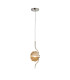 Astoria 1 Light Pendant 16cm Glass Polished Nickel/Amber-4