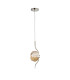 Astoria 1 Light Pendant 16cm Glass Polished Nickel/Amber-5
