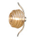 Astoria 1 Light Pendant 16cm Glass Polished Nickel/Amber-6