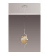 Astoria 1 Light Pendant 16cm Glass Polished Nickel/Amber-9