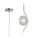 Astoria 1 Light Pendant 16cm Glass Polished Nickel/Clear-1