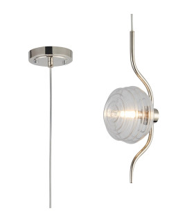 Astoria 1 Light Pendant 16cm Glass Polished Nickel/Clear-1