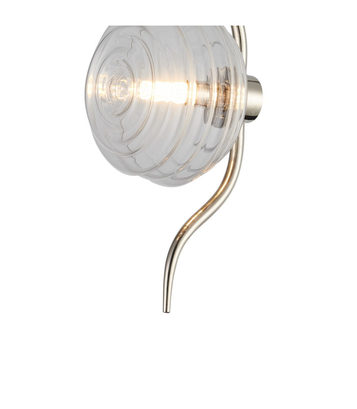 Astoria 1 Light Pendant 16cm Glass Polished Nickel/Clear-8