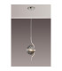 Astoria 1 Light Pendant 16cm Glass Polished Nickel/Smoke-3