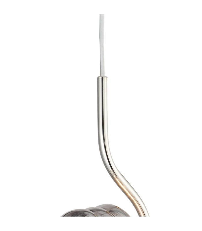 Astoria 1 Light Pendant 16cm Glass Polished Nickel/Smoke-6