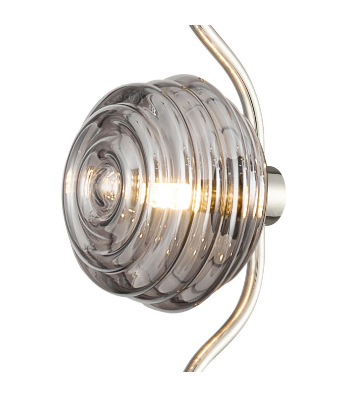 Astoria 1 Light Pendant 16cm Glass Polished Nickel/Smoke-7