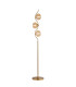 Astoria 3 Light Floor Lamp 160mm Glass Brass/Amber-1