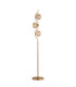 Astoria 3 Light Floor Lamp 160mm Glass Brass/Amber-4