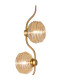 Astoria 3 Light Floor Lamp 160mm Glass Brass/Amber-5