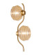 Astoria 3 Light Floor Lamp 160mm Glass Brass/Amber-6