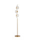 Astoria 3 Light Floor Lamp 160mm Glass Brass/Clear-1