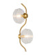 Astoria 3 Light Floor Lamp 160mm Glass Brass/Clear-6