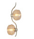 Astoria 3 Light Floor Lamp 160mm Glass Polished Nickel/Amber-7