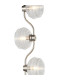 Astoria 3 Light Floor Lamp 160mm Glass Polished Nickel/Clear-7