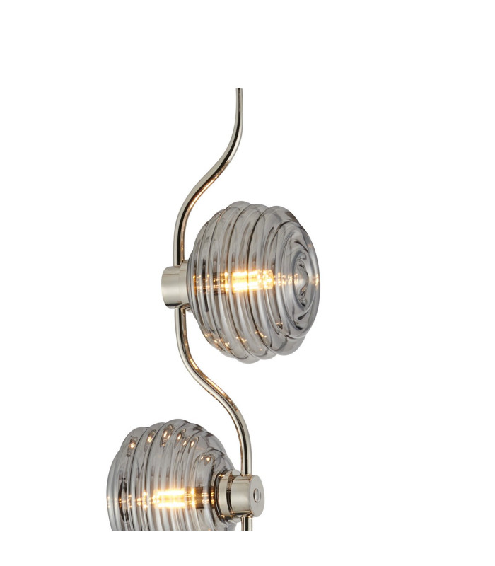 Astoria 3 Light Floor Lamp 160mm Glass Polished Nickel/Smoke-7