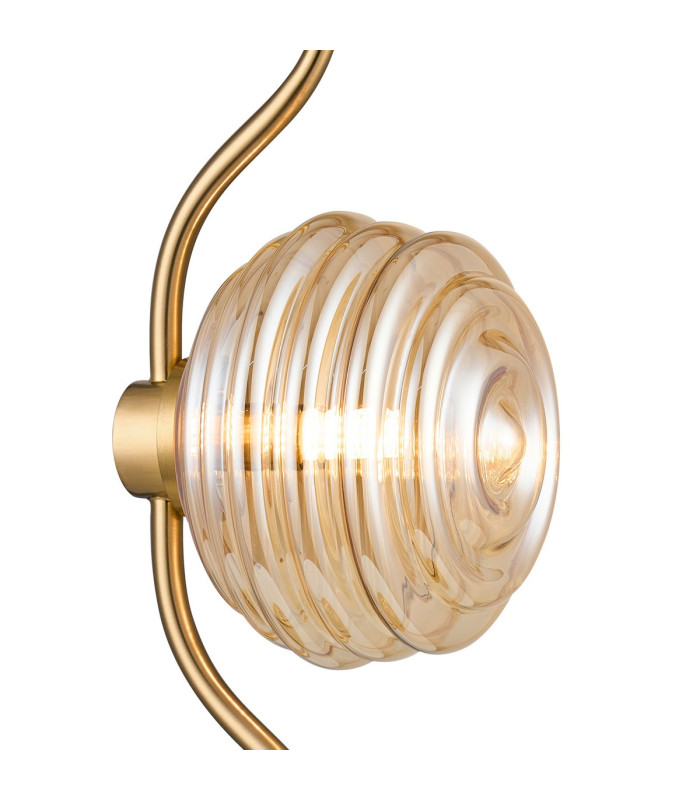 Astoria 1 Light Table Lamp 160mm Glass Brass/Amber-5