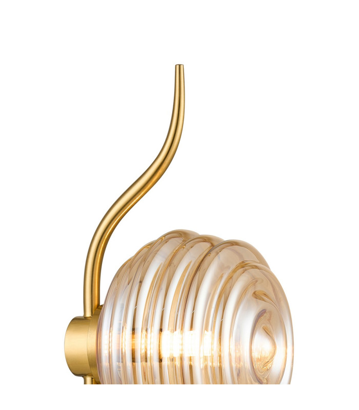 Astoria 1 Light Table Lamp 160mm Glass Brass/Amber-7