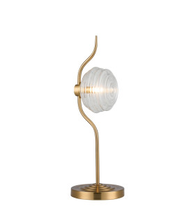 Astoria 1 Light Table Lamp 160mm Glass Brass/Clear-1