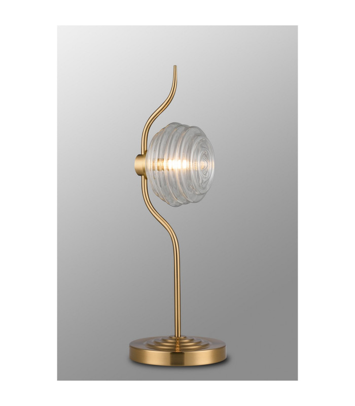 Astoria 1 Light Table Lamp 160mm Glass Brass/Clear-3