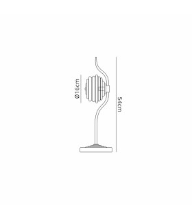 Astoria 1 Light Table Lamp 160mm Glass Polished Nickel/Clear-2