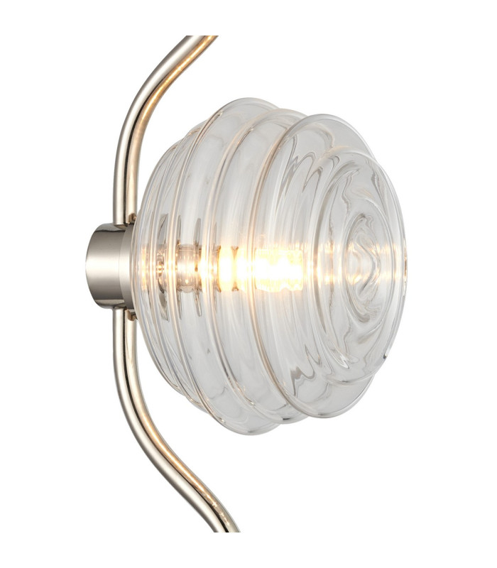 Astoria 1 Light Table Lamp 160mm Glass Polished Nickel/Clear-6