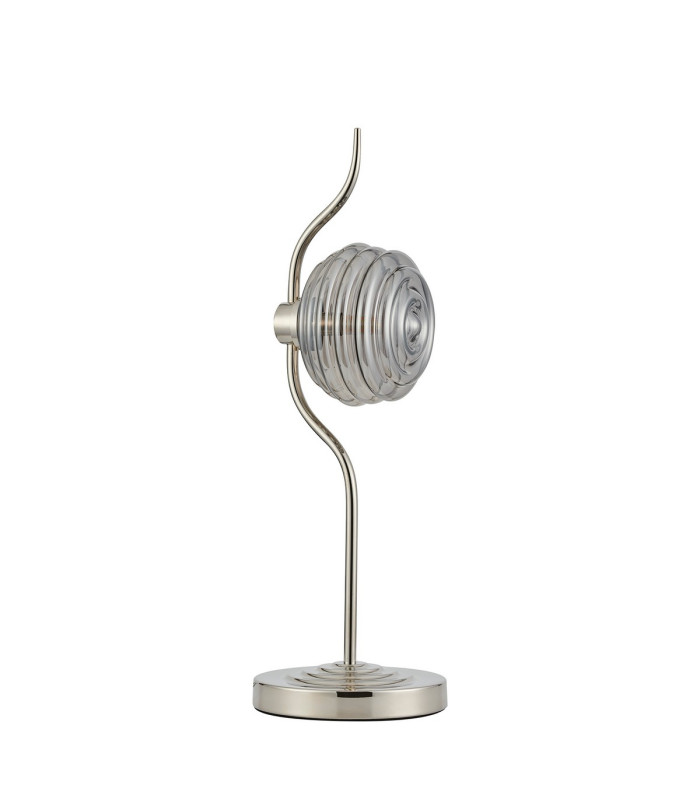 Astoria 1 Light Table Lamp 160mm Glass Polished Nickel/Smoke-4