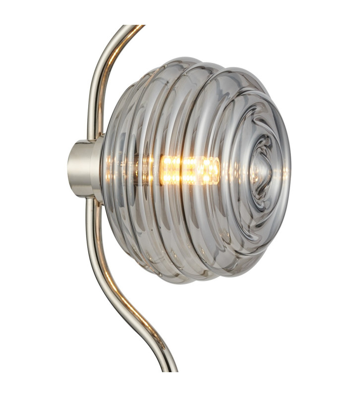Astoria 1 Light Table Lamp 160mm Glass Polished Nickel/Smoke-6