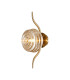 Astoria 1 Light Wall/Flush Light 160mm Glass Brass/Amber-1
