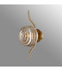 Astoria 1 Light Wall/Flush Light 160mm Glass Brass/Amber-8