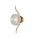 Astoria 1 Light Wall/Flush Light 160mm Glass Brass/Clear-1
