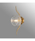 Astoria 1 Light Wall/Flush Light 160mm Glass Brass/Clear-3