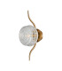 Astoria 1 Light Wall/Flush Light 160mm Glass Brass/Clear-4