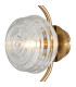 Astoria 1 Light Wall/Flush Light 160mm Glass Brass/Clear-5
