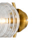 Astoria 1 Light Wall/Flush Light 160mm Glass Brass/Clear-7