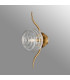 Astoria 1 Light Wall/Flush Light 160mm Glass Brass/Clear-8