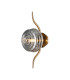 Astoria 1 Light Wall/Flush Light 160mm Glass Brass/Smoke-1