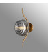 Astoria 1 Light Wall/Flush Light 160mm Glass Brass/Smoke-3