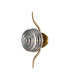 Astoria 1 Light Wall/Flush Light 160mm Glass Brass/Smoke-4