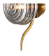 Astoria 1 Light Wall/Flush Light 160mm Glass Brass/Smoke-6