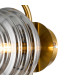 Astoria 1 Light Wall/Flush Light 160mm Glass Brass/Smoke-7