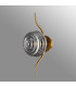 Astoria 1 Light Wall/Flush Light 160mm Glass Brass/Smoke-8