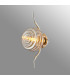 Astoria 1 Light Wall/Flush Light 160mm Glass Polished Nickel/Amber-3