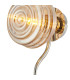Astoria 1 Light Wall/Flush Light 160mm Glass Polished Nickel/Amber-6