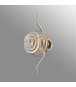 Astoria 1 Light Wall/Flush Light 160mm Glass Polished Nickel/Amber-7
