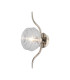 Astoria 1 Light Wall/Flush Light 160mm Glass Polished Nickel/Clear-1