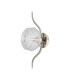Astoria 1 Light Wall/Flush Light 160mm Glass Polished Nickel/Clear-4