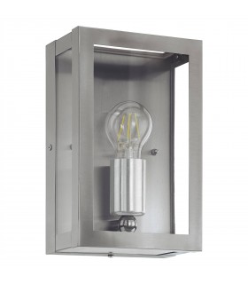 1 Light Outdoor Flush Wall Light Stainless Steel IP44, E27 - 1