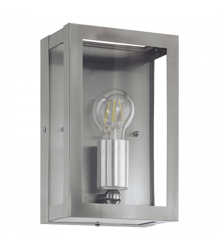 1 Light Outdoor Flush Wall Light Stainless Steel IP44, E27 - 1