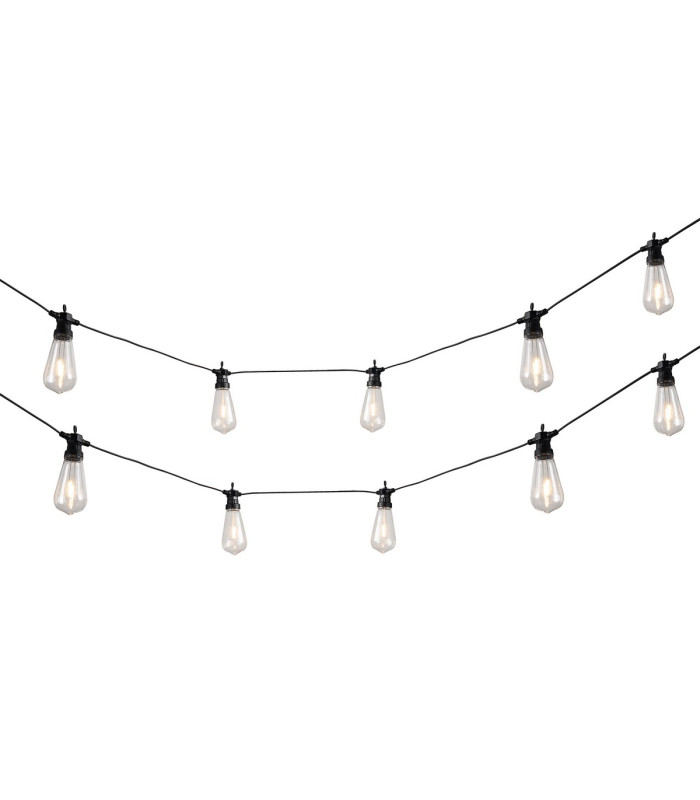 Flushing Festoon 24V DC Total 3.6W LED 2700K 1m 2 x 0.15mm² PVC Lead Cable 50cm Bulb Spacing Male Connector IP44 -1